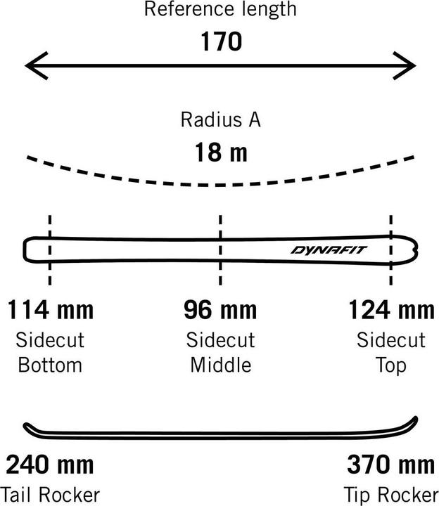 Actual product image Dynafit Radical 97 Touring Ski (170 cm, Without binding)