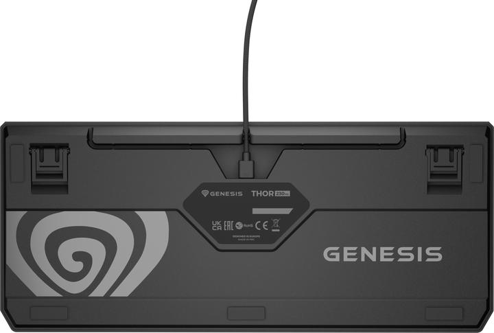 Actual product image Genesis Thor 230 TKL Anchor Gray Positive RGB Outemu Red (US, Cable, Wireless)
