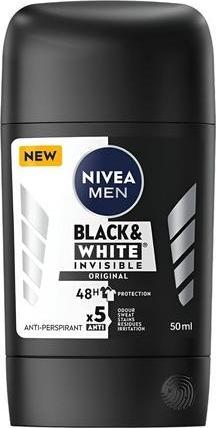Produktbild NIVEA Solid antiperspirantack & White Invisible Original 50 ml (Stick, 50 ml)
