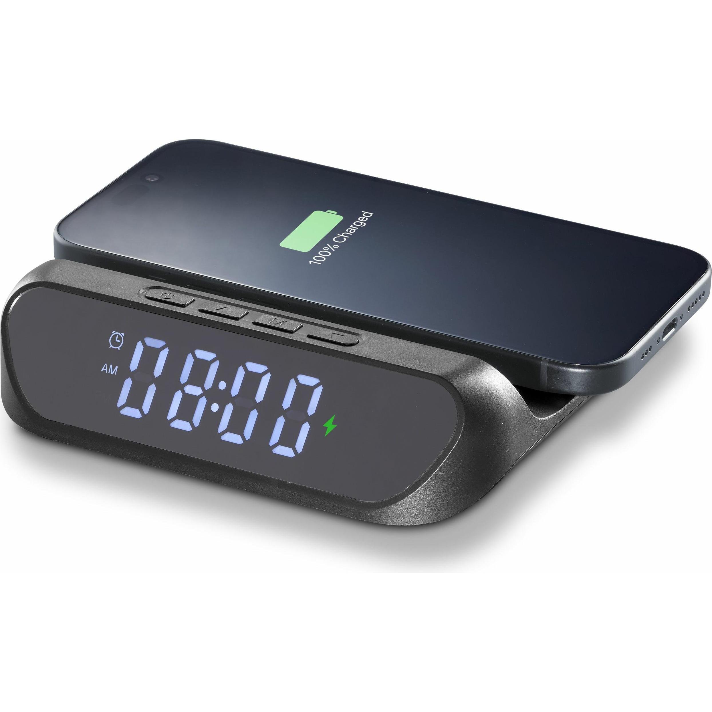 Thumbnail - Cellularline Wireless Clock Charger Black (15 W), Wireless Charger, Schwarz