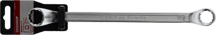 Actual product image Gedore Red red Double-ended ring spanner, SW 17 x 19 mm, L 268 mm, chrome vanadium steel, silver (17 mm, 19 mm)