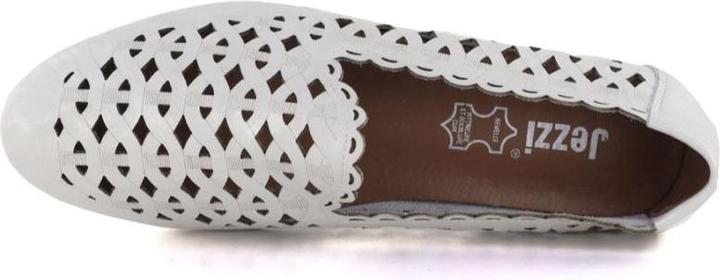 Image du produit Jezzi Women's leather openwork shoes, white OL50-1 (40)