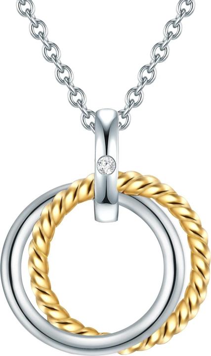 Image du produit Lulu & Jane Collier femme en argent sterling - 35500 (Argent sterling rhodié, plaqué or jaune 14 carats)