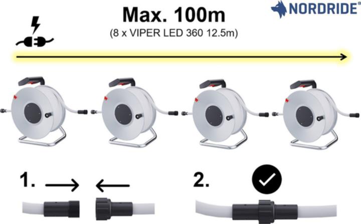 Produktbild Nordride Tubi luminosi LED Viper LED 360 5700K 12.5m /2020-5700K (Weiss, 1250 cm, Indoor, Outdoor)