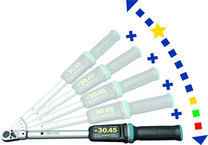 Image du produit HAZET Clé électronique dynamométrique / angulaire (1/4", 2.50 - 25 Nm)