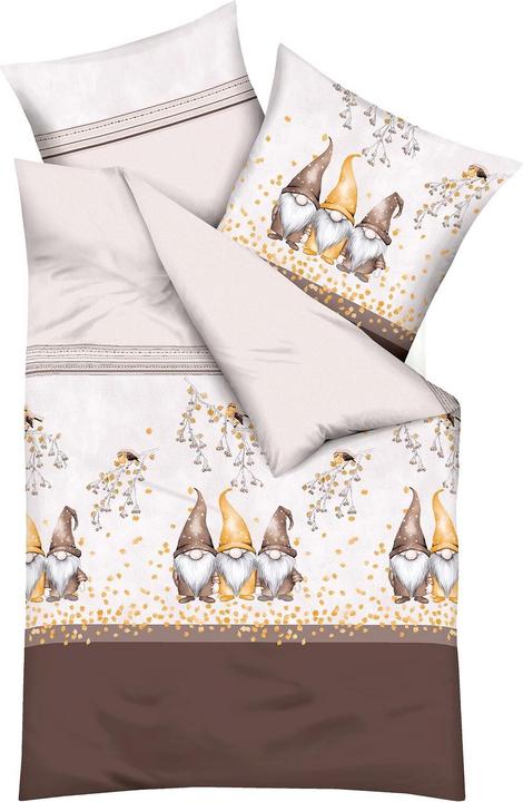 Produktbild Kaeppel Biber Bettwäsche Wichtel Kumpel braun (Bettwäsche Set, 155x220 cm + 80x80 cm)