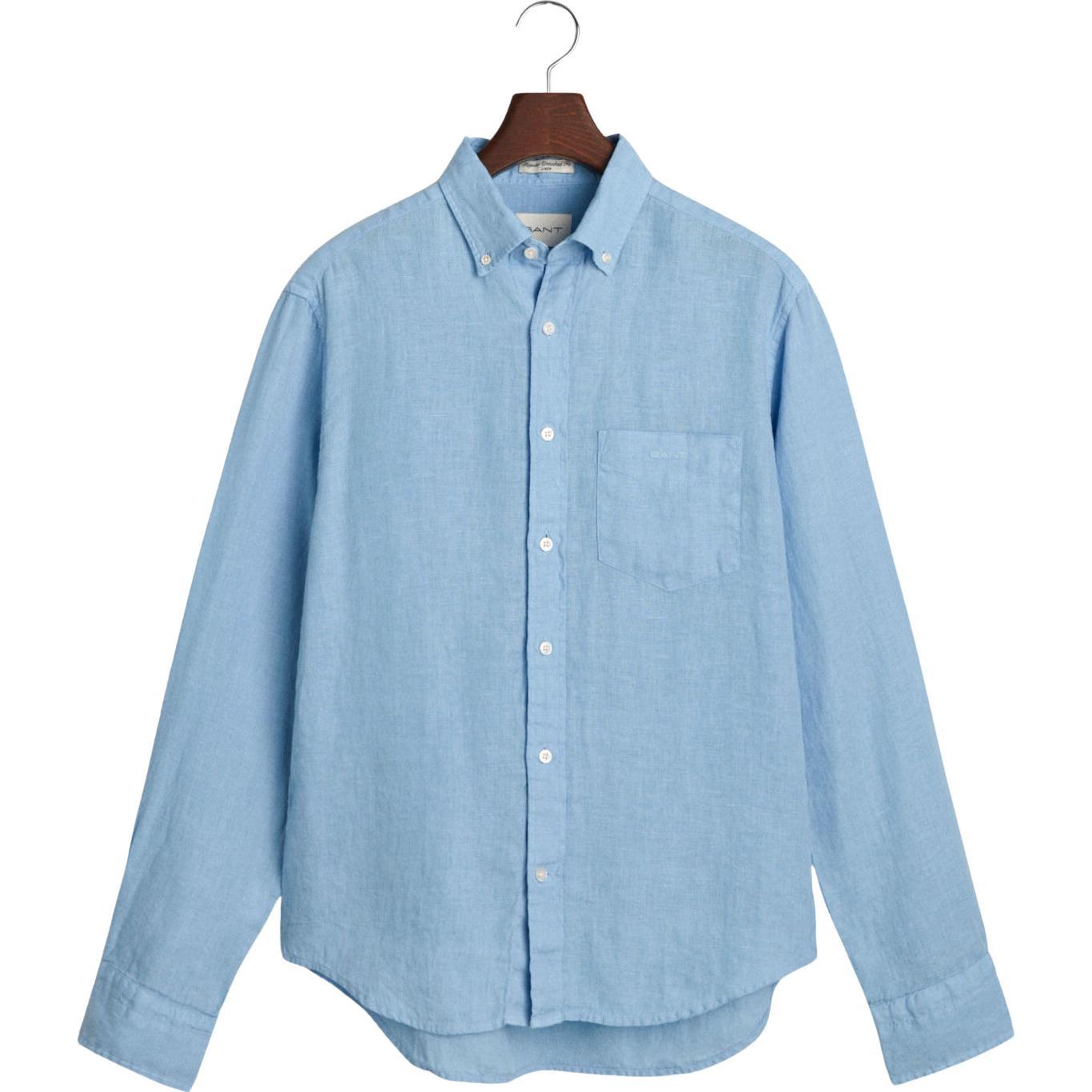 GANT, Herren, Hemd, Garment-Dyed, Blau, (XL)