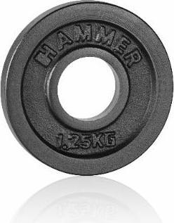 Actual product image Hammer Fitness Hantelscheiben 50 mm 1,25 kg (1 x 1.25 kg)
