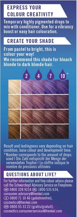 Image du produit Schwarzkopf Live Temporary Colour Drops (Violet)