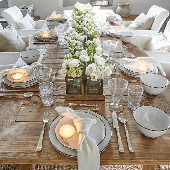 Actual product image Loberon Tableware Set of 30 Biarré grey (30 pcs.)