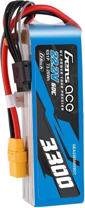 Actual product image Gens Ace Accumulator Lipo G-Tech 3300mAh 22.2V 60C 6S1P XT90 (22.20 V, 3300 mAh)