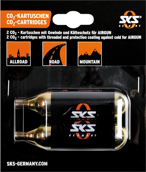 Immagine prodotto SKS Cartucce CO2 2 x 24g con filettatura (Cartucce CO2 di ricambio)