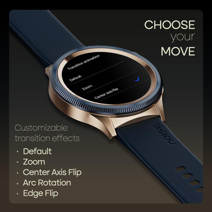 Actual product image Noise NoiseFit Halo 2 Smartwatch Gold Blue (42 mm)