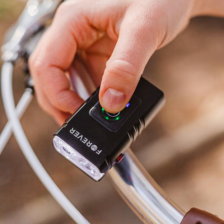 Actual product image Forever BLG-200 Bicycle and Scooter Active Light Kit with Built-in Battery Universal Frame Holder (300 lm, 15 lm)