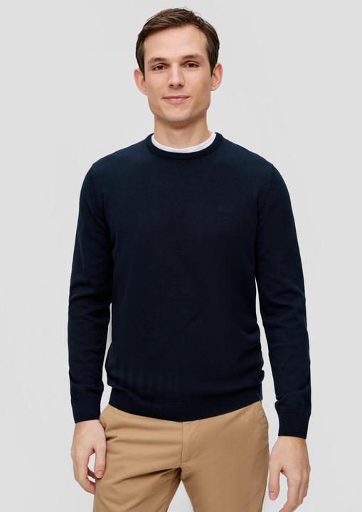 Produktbild S.Oliver Strickpullover Strickpullover mit Logo-Stickerei (XL)
