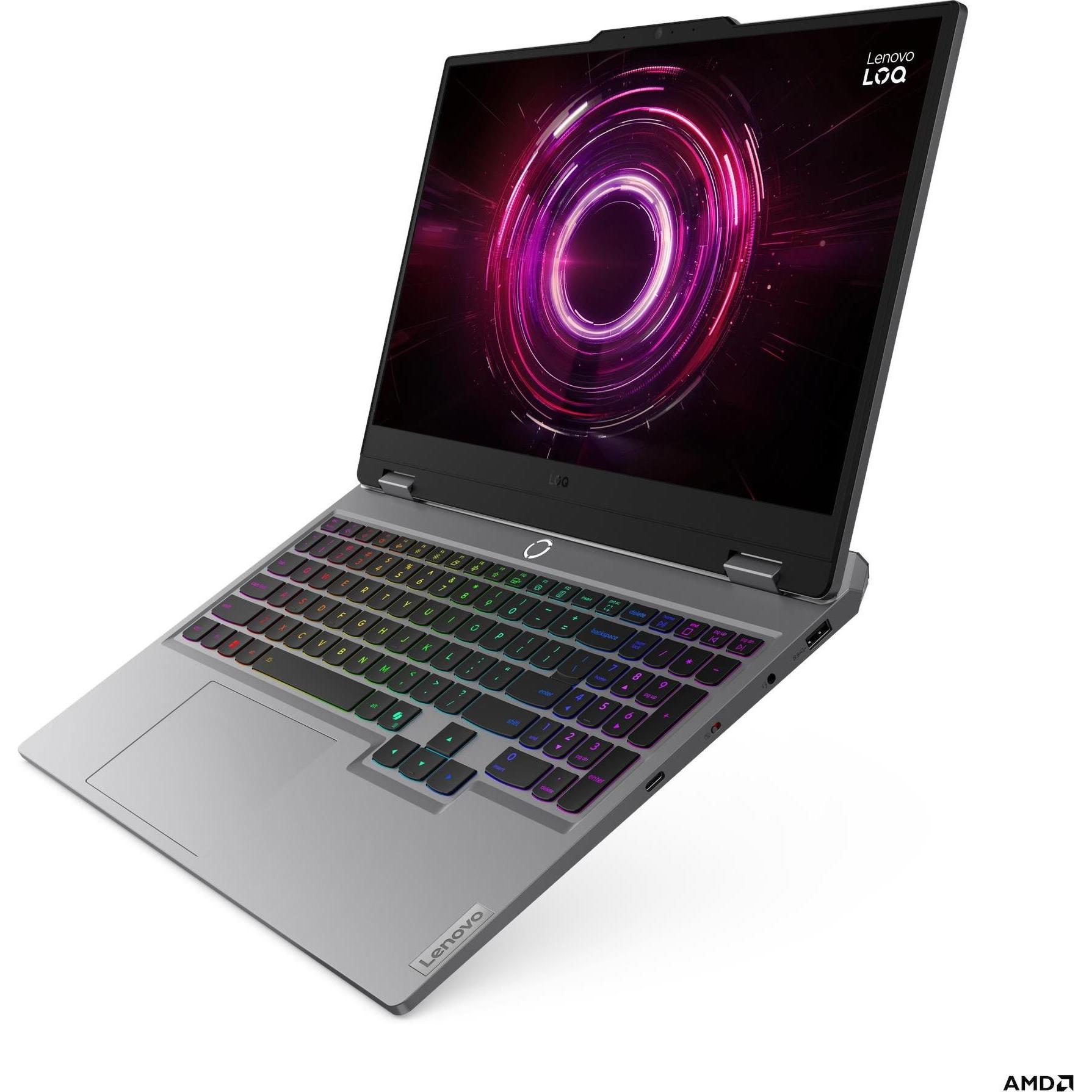 Lenovo LOQ RTX 5060 (15.60", 1000 GB, 16 GB, DE, AMD Ryzen 7 250), Notebook, Grau