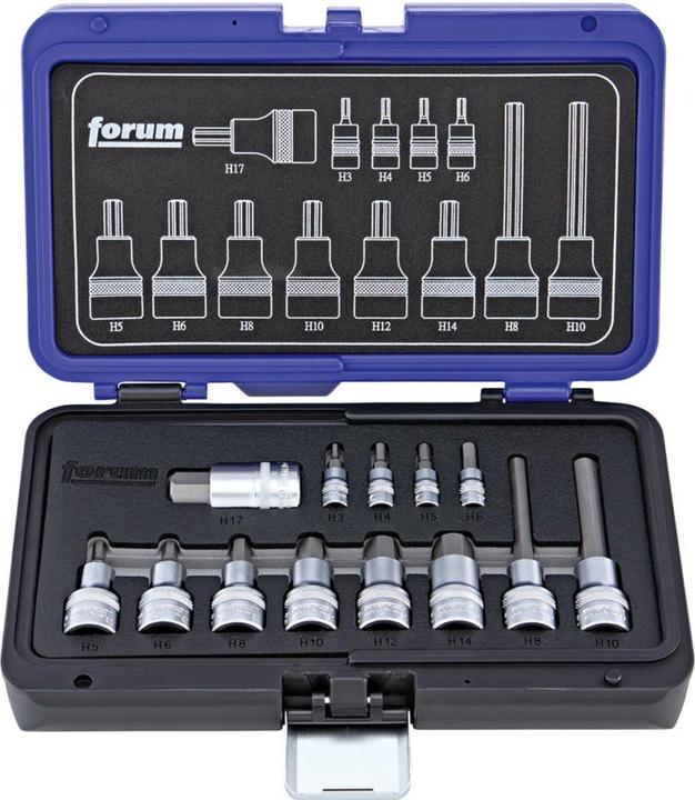 Forum Professional Solutions Insert set 1/4+1/2" 13 pcs. female hex. (1/4")
