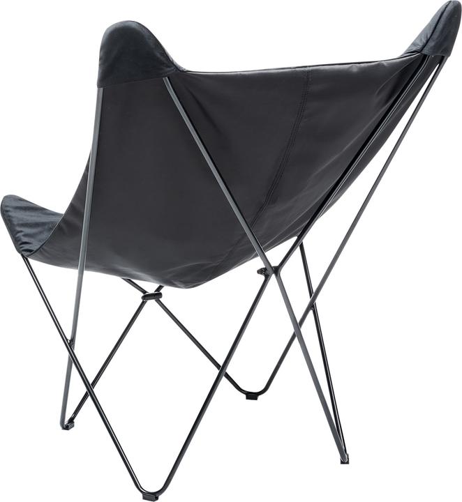 Immagine prodotto Beliani Poltrona Butterfly Tessuto Velluto Nero NYBRO