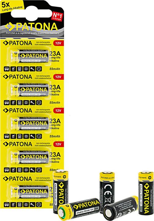 Actual product image Patona Alkaline battery 23A (5 pcs., A23, 55 mAh)