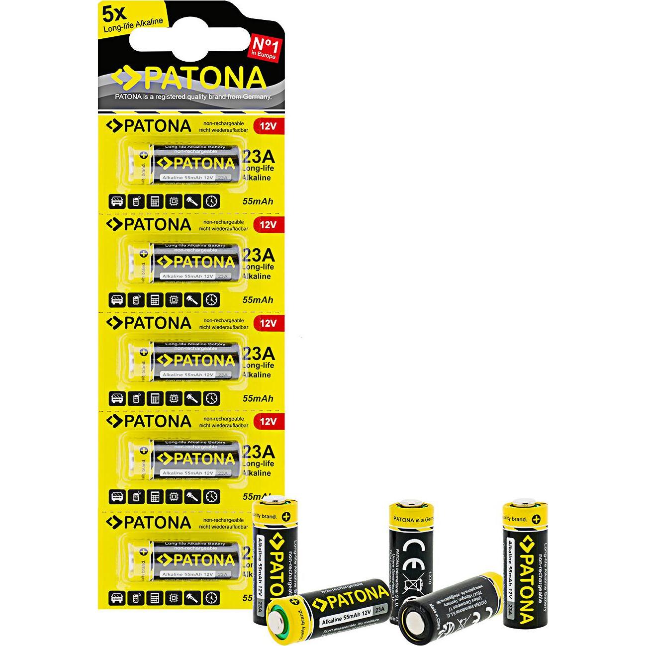 Patona Batteria Alcalina 23A (5 Pz., 55 Mah), Batterie + Pile
