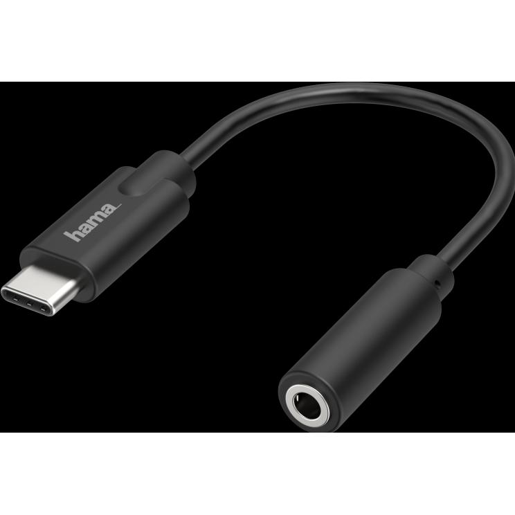 Thumbnail - Hama Audio-Adapter, USB-C-Stecker - 3,5-mm-Klinke-Buchse, Stereo, Audio Adapter, Schwarz