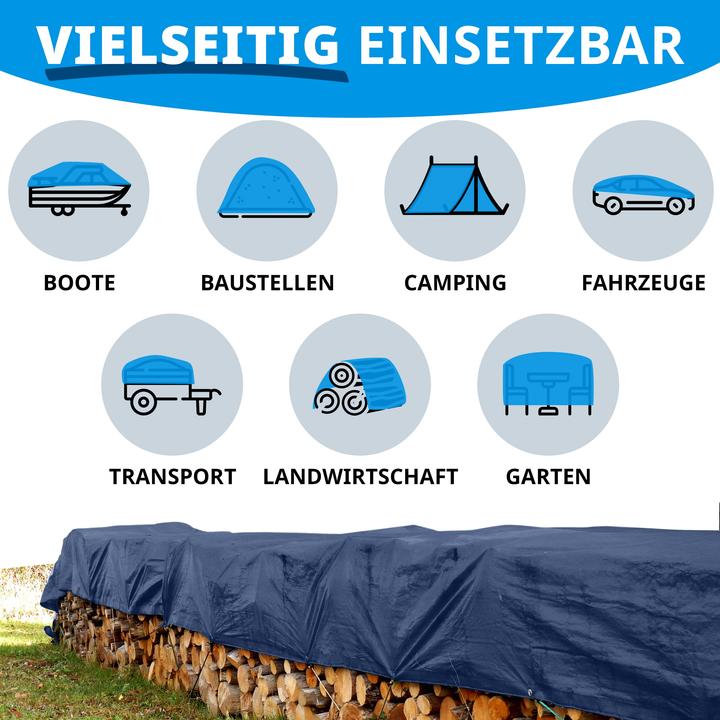 Actual product image Casa Pura Tarpaulin240 gm, Blue, 6 x 10 m (0.6 x 1 m)