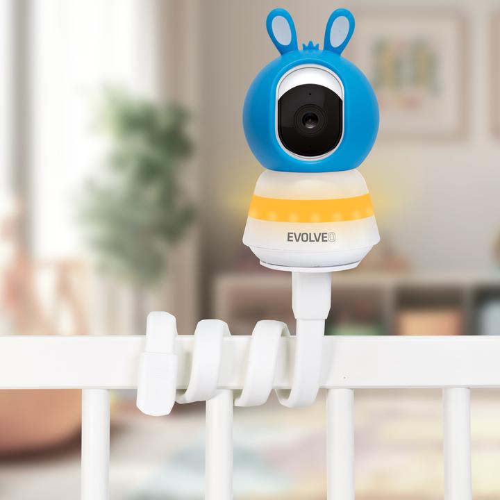 Produktbild Evolveo Baby Monitor LUX- Chytrá 360° videochůvička s nočním viděním, detekcí pláče a pohybu, modrá