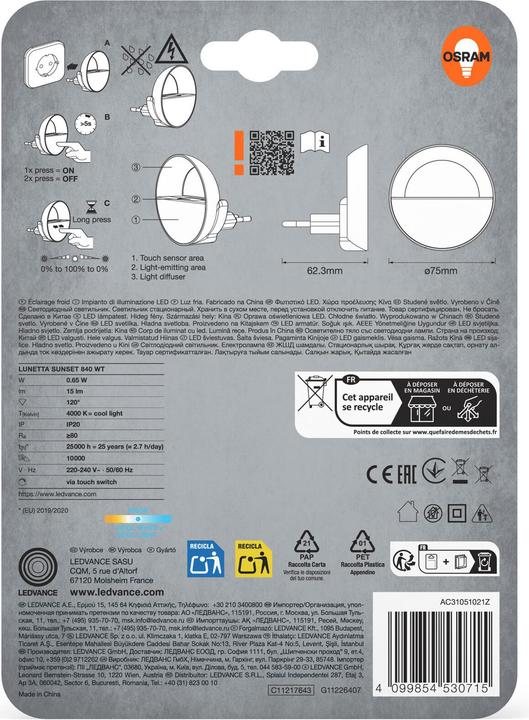 Actual product image Osram LUNETTA SUNSET 840 White