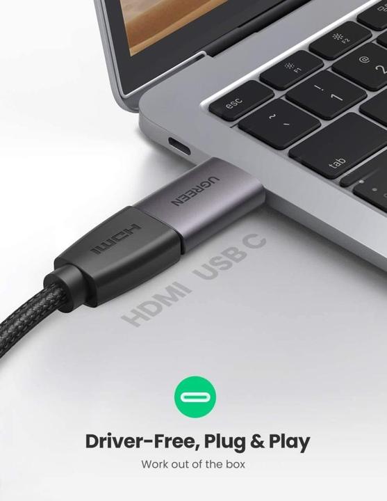 Produktbild Ugreen USB-C zu HDMI Buchse Adapter (USB Typ-C, DC-Stecker 4.5 mm, 3.97 cm)