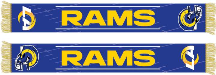 Great Branding Los Angeles Rams HD Knitted Jaquard Scarf 145x20cm