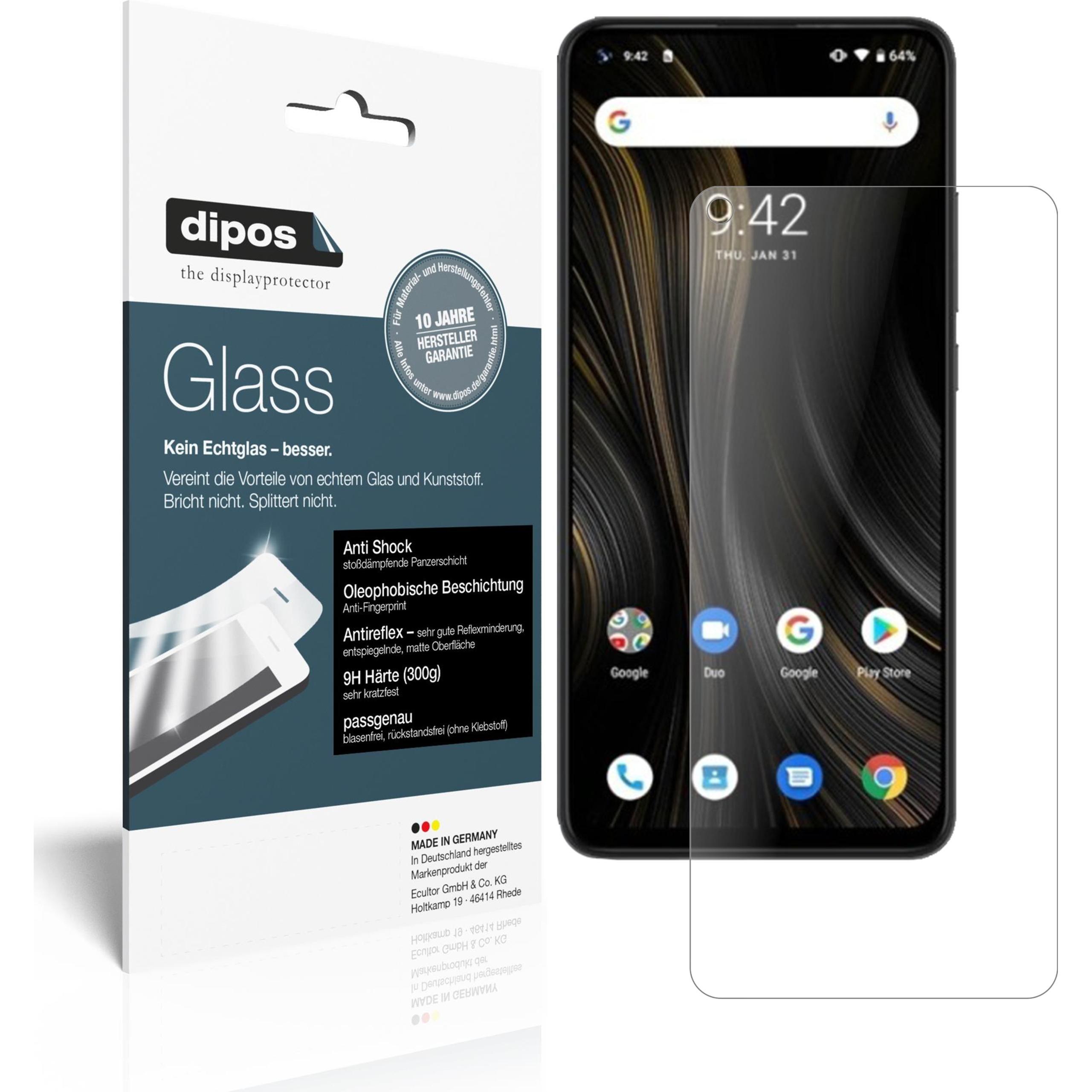 Dipos Displayschutz Anti-Shock (2 Stück, Umidigi Power 3), Smartphone Schutzfolie, Transparent