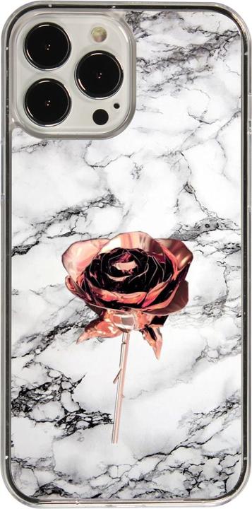 Produktbild PhoneLook Hülle transparent Marble Rose Gold (Apple iPhone 13 Pro Max)