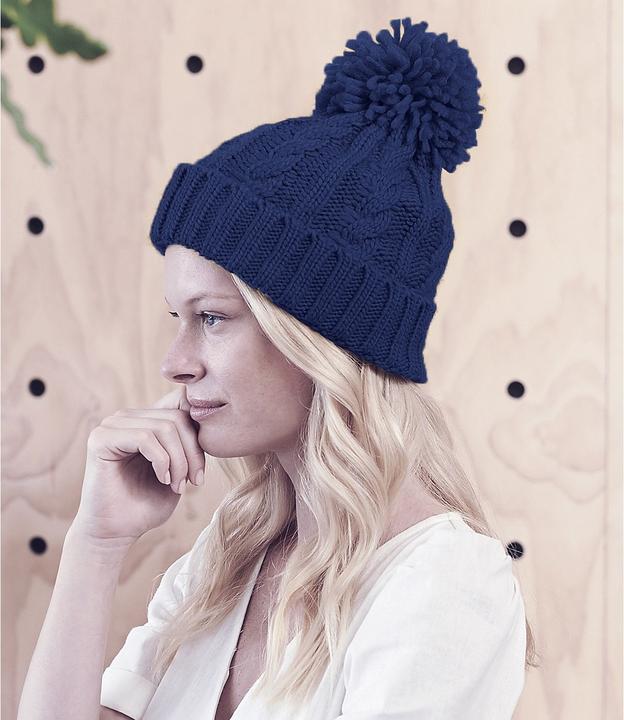 Actual product image Beechfield Cable Knit Melange Beanie (One size)