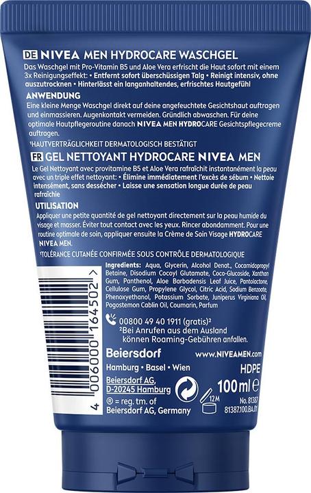 Actual product image NIVEA MEN Men Protect & Care Refreshing Wash Gel Tb 100 ml (Cleansing gel, 100 ml)