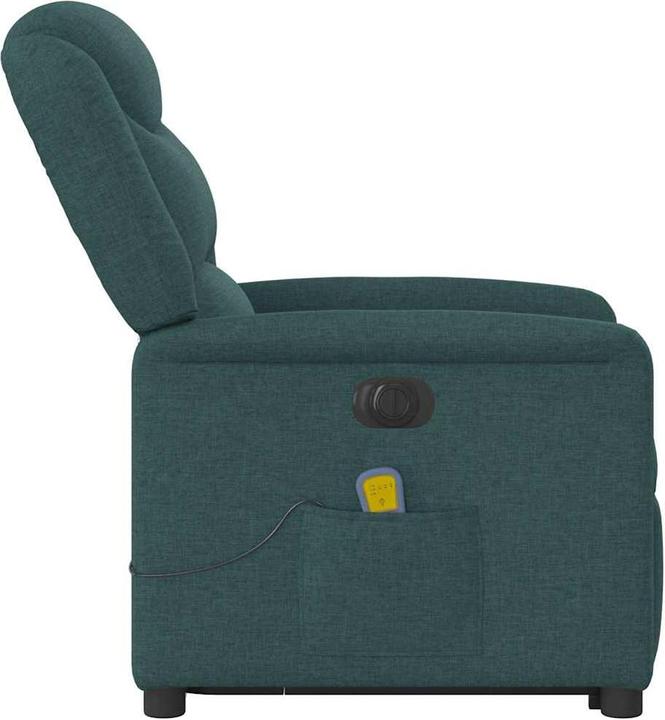 Immagine prodotto VidaXL Poltrona massaggiante con ausilio stand-up in tessuto verde scuro