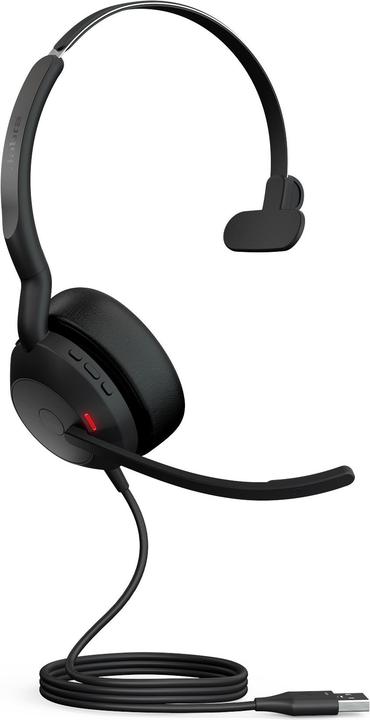 Actual product image Jabra Evolve2 50 USB-A UC Mono (Cable, USB-A, Cisco, Microsoft teams, Zoom)