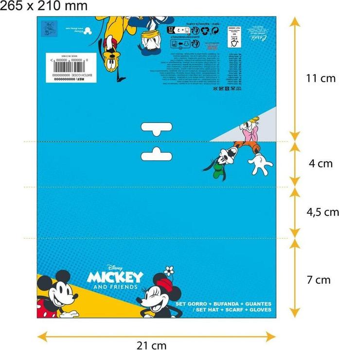 Actual product image Cerdá Disney Minnie winter set snood hat gloves