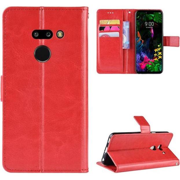 Thumbnail - MU Classic Crazy Horse Leder Hülle (LG G8 ThinQ), Smartphone Hülle, Rot