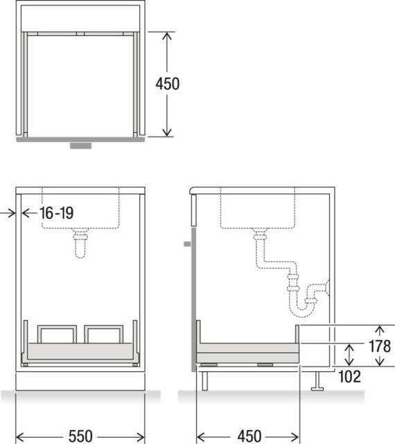 Actual product image Müllex Fertigschublade 55 Pro