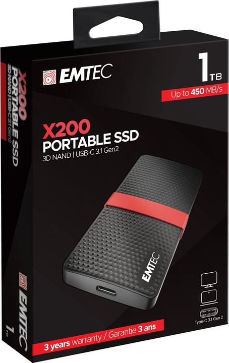 Produktbild Emtec X200 Portable SSD Power Plus (1 TB)