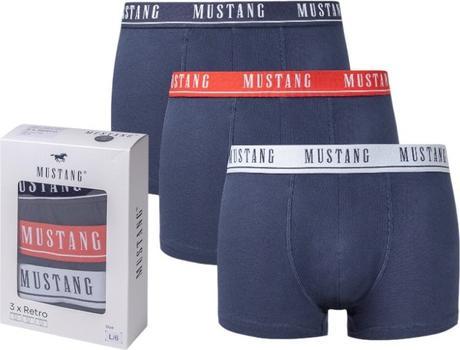 Actual product image Mustang Herren-Boxershorts, 3er-Pack, Marineblau (L, pack of 3)