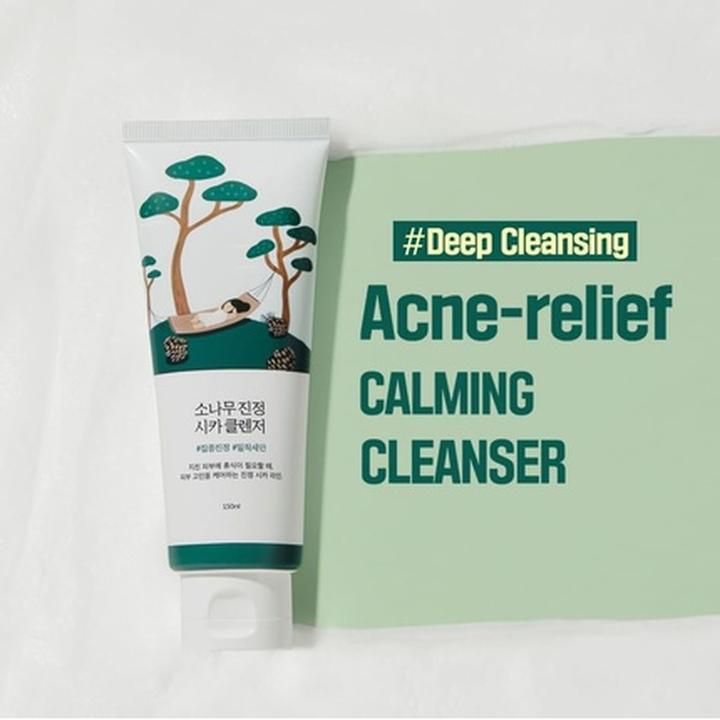 Actual product image Round Lab Pine Calming Cica Cleanser 5.07 Fl Oz Refreshing Face Wash for Acne (Cleansing Foam, 150 ml)