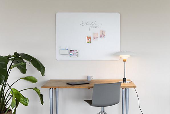 Actual product image Legamaster Glass board matt 7-104264 round corner 100x200cm warm grey (200 x 100 cm)