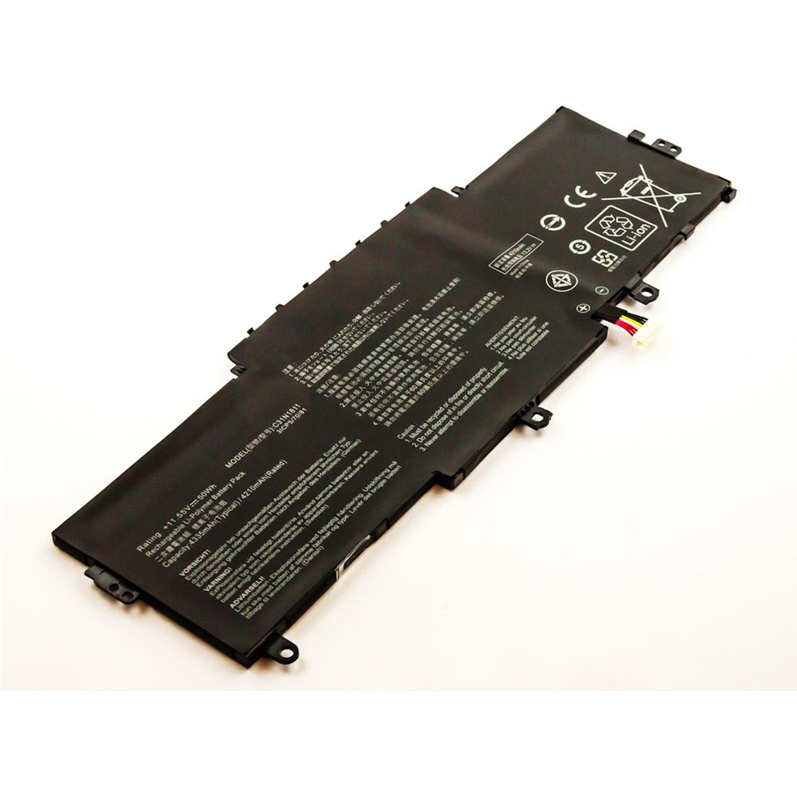 AGI Akku kompatibel mit Asus ZenBook 14 UX433FN-A6113T (1 Zellen, 4250 mAh), Notebook Akku, Schwarz
