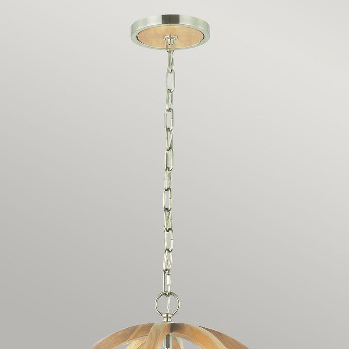 Actual product image Elstead Lighting Allier pendant light E27 58cm Light wood, brushed steel (E27)
