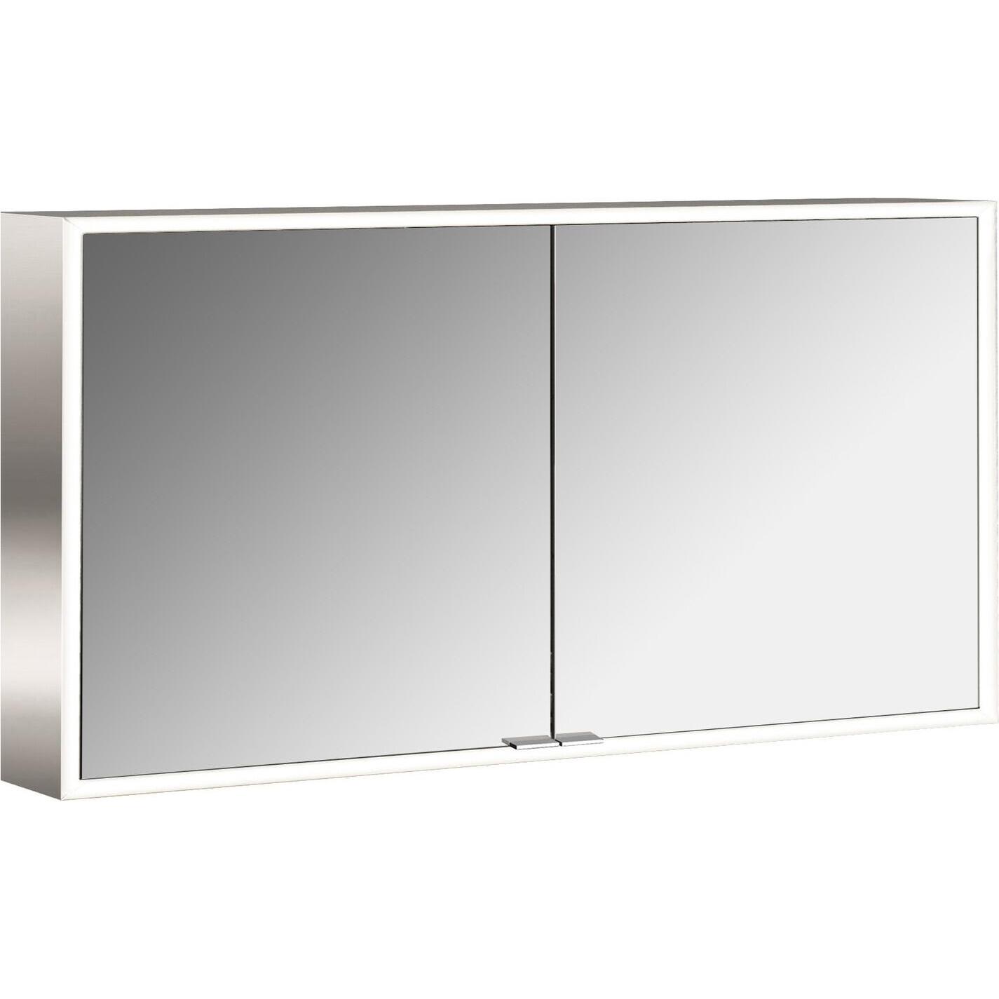 Emco, Spiegelschrank, prime Facelift Lichtspiegelschrank, 1300 mm, 2 Türen, mit verspiegelten Seitenwänden, Aufputz