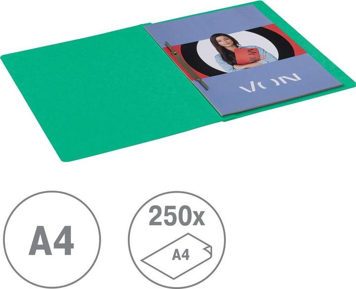 Produktbild von Schnellhefter mit Heftmechanik, Grün, 10 Stück (A4, 10x)