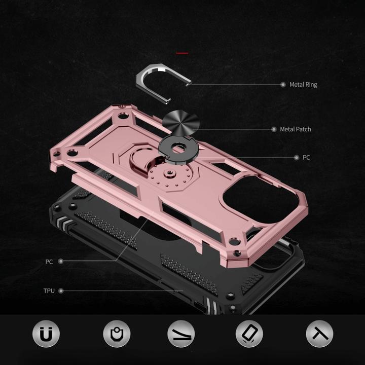 Actual product image Cover-Discount iPhone 16 - Robust back cover with kickstand (Apple iPhone 16)