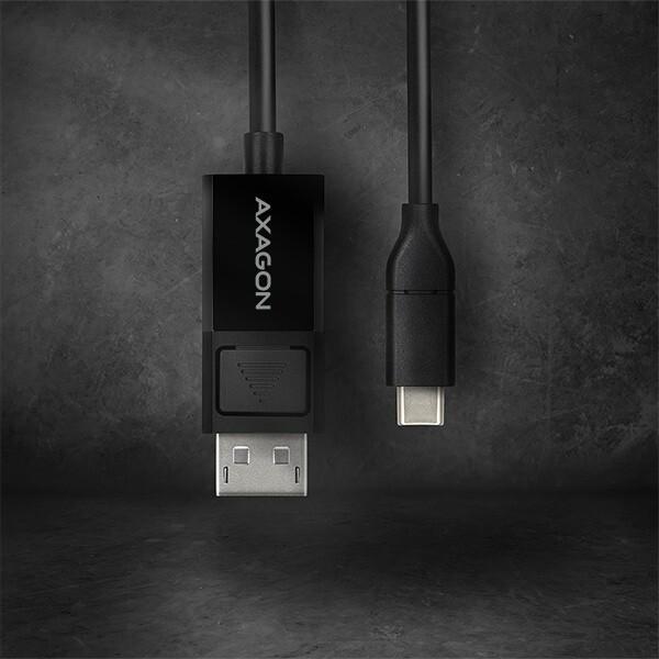 Actual product image Axagon RVC-DPC USB-C to DisplayPort cable, 1.8 m, 4K/60Hz (1.80 m)