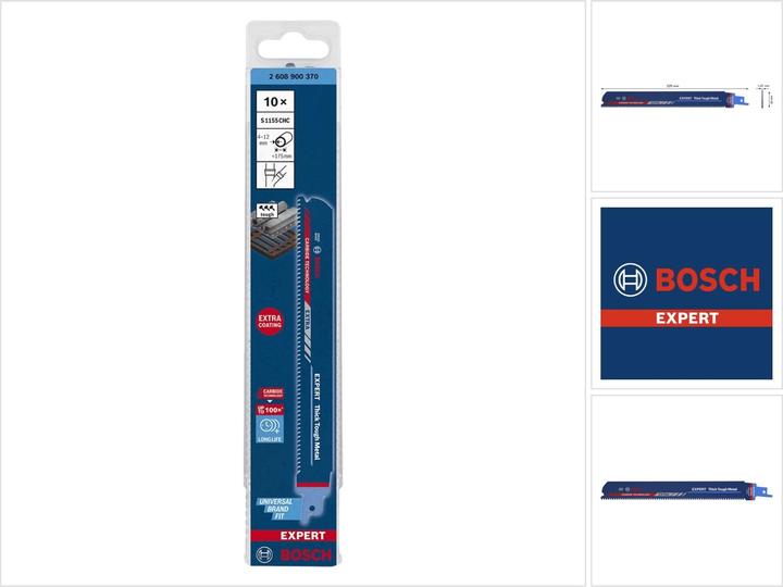 Actual product image Bosch Professional Zubehör Expert 'Thick Tough Metal' S 1155 CHC reciprocating saw blade, 10 pieces